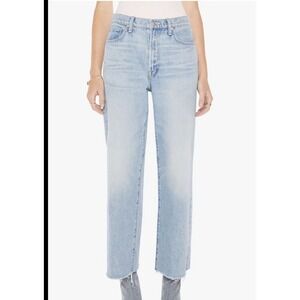 Mother The Insider Crop Step Fray Jeans Distressed Denim 26 Straight